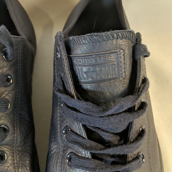 Converse Leather Inked 151105C Mens 13 Navy Blue Low Top Sneaker Shoe OX CTAS - Picture 5 of 12